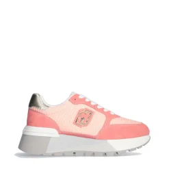 Scarpe Donna LIU JO Amazing 25 Sneakers Platform in Suede e Mesh color Pesca