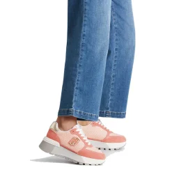 Scarpe Donna LIU JO Amazing 25 Sneakers Platform in Suede e Mesh color Pesca