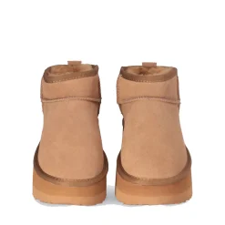 Scarpe Donna LIU JO Jane 01 Stivaletti Platform Imbottiti in Suede color Cognac