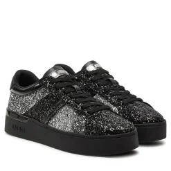 Scarpe Donna LIU JO Silvia 105 Sneakers in Glitter Black