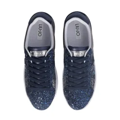 Scarpe Donna LIU JO Silvia 105 Sneakers in Glitter Blu