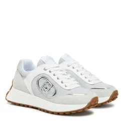 Scarpe Donna LIU JO Sneakers Running Lolo 17 in Lurex Suede e Pelle colore Purity