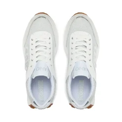 Scarpe Donna LIU JO Sneakers Running Lolo 17 in Lurex Suede e Pelle colore Purity
