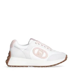 Scarpe Donna LIU JO Sneakers Running Lolo 17 in Suede e Nylon White e Pink