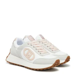 Scarpe Donna LIU JO Sneakers Running Lolo 17 in Suede e Nylon White e Pink
