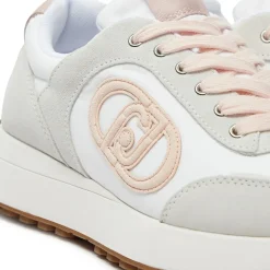 Scarpe Donna LIU JO Sneakers Running Lolo 17 in Suede e Nylon White e Pink