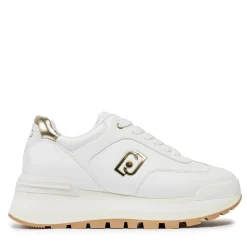 Scarpe Donna LIU JO Sneakers Platform Amazing 28 White e Light Gold
