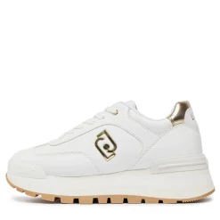 Scarpe Donna LIU JO Sneakers Platform Amazing 28 White e Light Gold