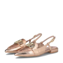 Scarpe Donna LIU JO Viola 09 Slingback Metallizzata con Logo color Oro Rosa