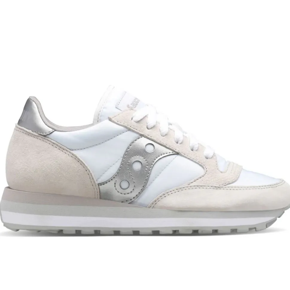 Scarpe Donna Saucony Sneakers Jazz Triple White - Silver