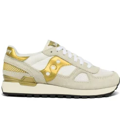 Scarpe Donna Saucony Sneakers Shadow Original White - Gold
