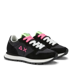 Scarpe Donna Sun68 Sneakers Ally Solid Nylon Colore Nero - Fuxia - Z35201