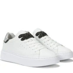 Scarpe Donna Sun68 Sneakers Grace Leather Colore Bianco - Argento - Z44225
