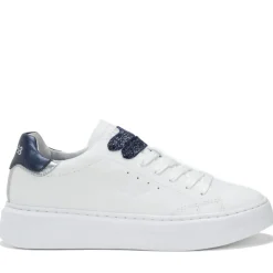 Scarpe Donna Sun68 Sneakers Grace Leather Colore Bianco - Navy Blue - Z44225