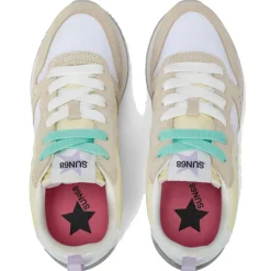 Scarpe Donna Sun68 Sneakers Stargirl Multicolor Colore Bianco Panna - Z35211