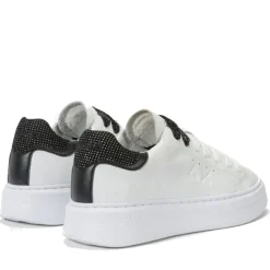 Scarpe Donna Sun68 Sneakers Grace Leather Colore Bianco - Nero - Z44225