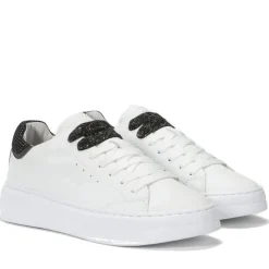Scarpe Donna Sun68 Sneakers Grace Leather Colore Bianco - Nero - Z44225