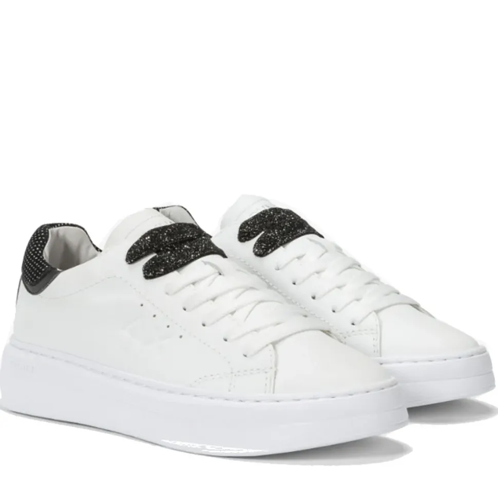 Scarpe Donna Sun68 Sneakers Grace Leather Colore Bianco - Nero - Z44225