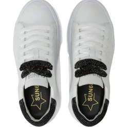 Scarpe Donna Sun68 Sneakers Grace Leather Colore Bianco - Nero - Z44225