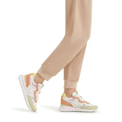 Scarpe Donna W6YZ Sneakers Yak-W. in Tessuto Tecnico e Suede colore White Paglia Lilac