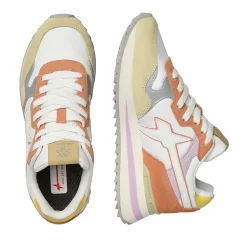Scarpe Donna W6YZ Sneakers Yak-W. in Tessuto Tecnico e Suede colore White Paglia Lilac