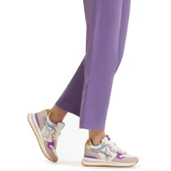 Scarpe Donna W6YZ Sneakers Yak-W. in Tessuto Tecnico e Suede colore Cipria White e Tulip