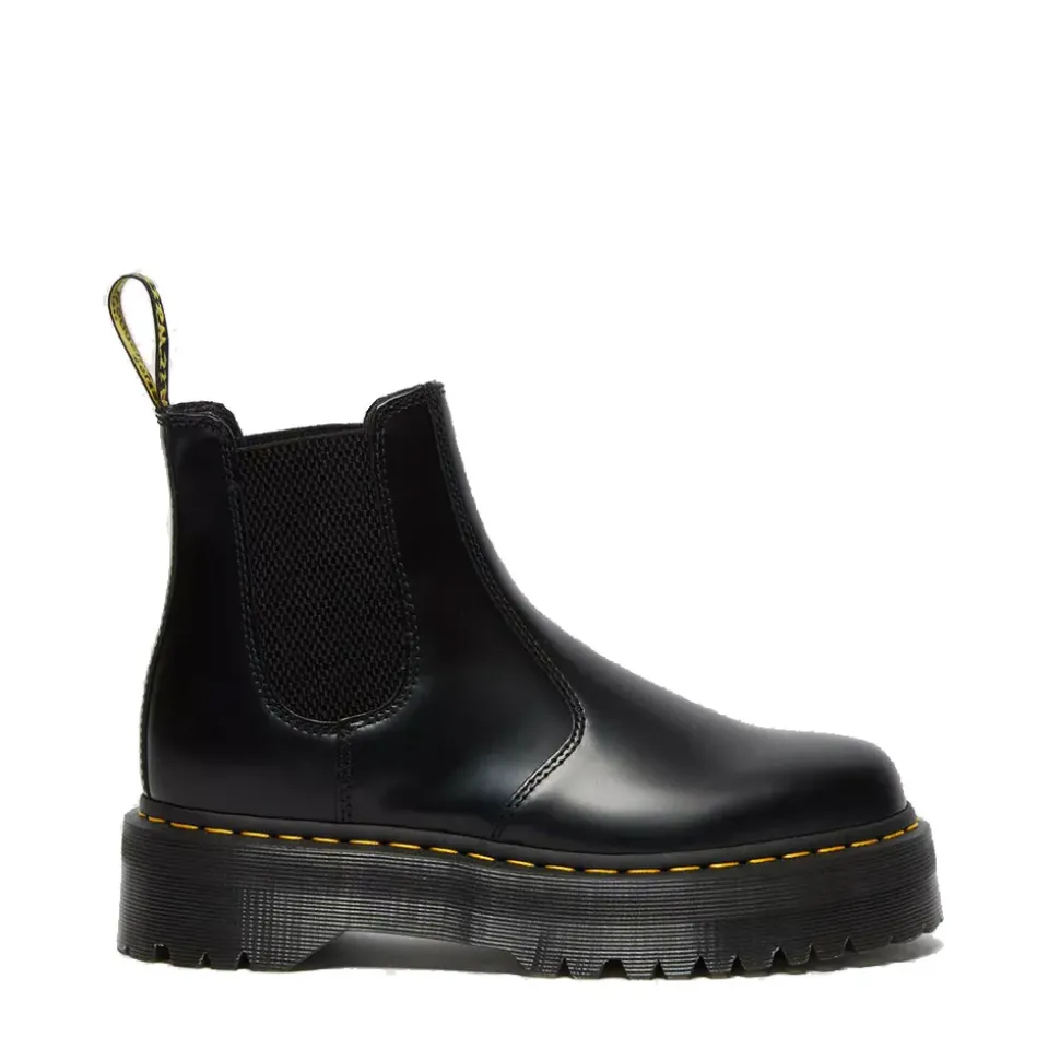 Scarpe DR. MARTENS Stivaletti Chelsea Platform linea 2976 Quad in Pelle Black Smooth
