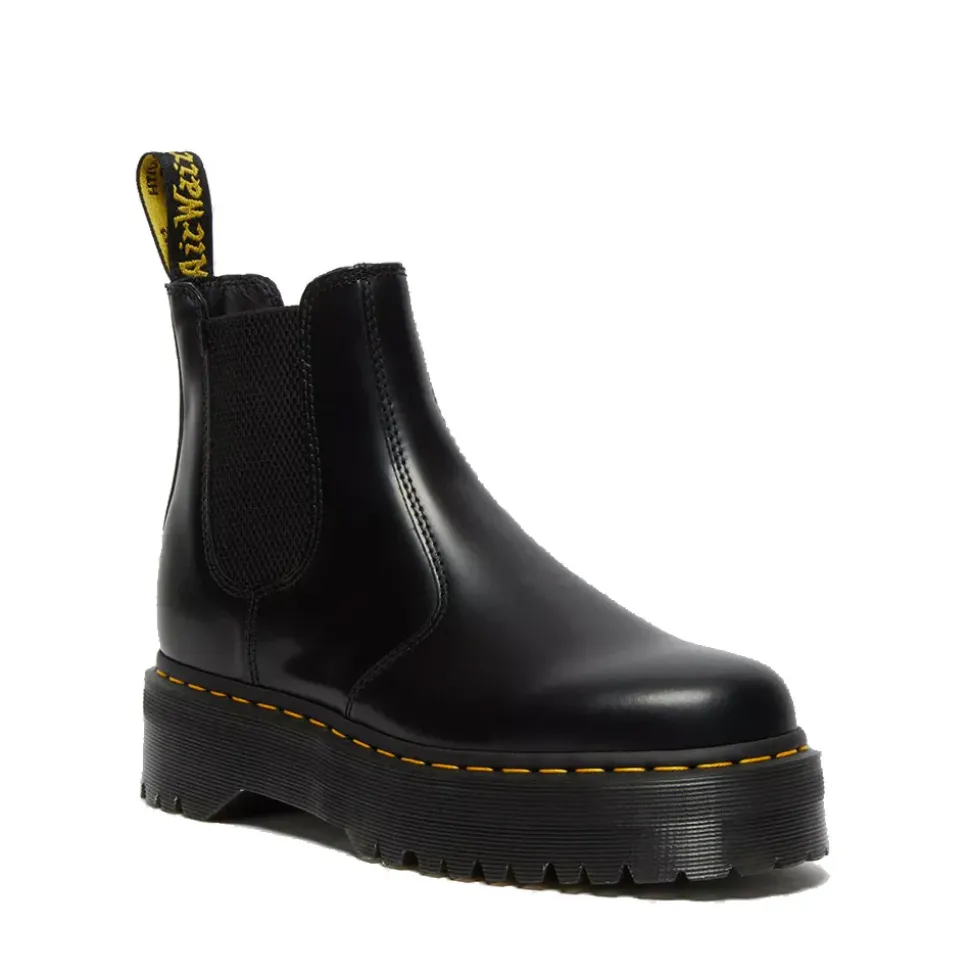 Scarpe DR. MARTENS Stivaletti Chelsea Platform linea 2976 Quad in Pelle Black Smooth