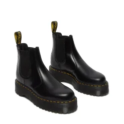Scarpe DR. MARTENS Stivaletti Chelsea Platform linea 2976 Quad in Pelle Black Smooth