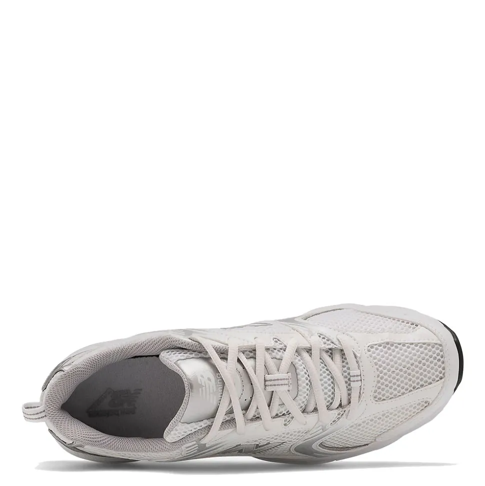 Scarpe Running NEW BALANCE Sneakers 530 in Tessuto Sintetico e Mesh colore White e Silver Metallic
