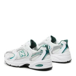 Scarpe Running NEW BALANCE Sneakers 530 in Tessuto Sintetico e Mesh colore White e Green