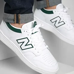 Scarpe Unisex NEW BALANCE Sneakers 480 in Pelle colore White e Timberwolf