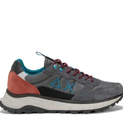 Scarpe Uomo Sun68 Sneakers Fire and Camping Colore Grigio Scuro - Z44128