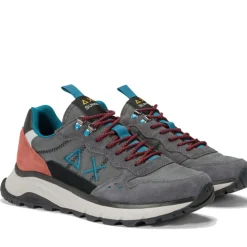 Scarpe Uomo Sun68 Sneakers Fire and Camping Colore Grigio Scuro - Z44128