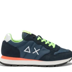 Scarpe Uomo Sun68 Sneakers Tom Fluo Navy Blue - Z35102