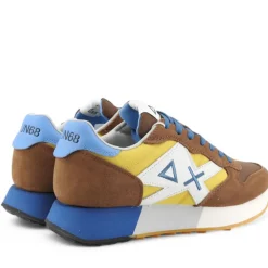 Scarpe Uomo Sun68 Sneakers Jaki 2.0 Bicolor Marrone - Giallo