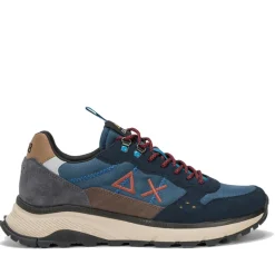 Scarpe Uomo Sun68 Sneakers Fire and Camping Colore Navy Blue - Z44128