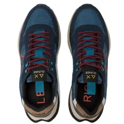 Scarpe Uomo Sun68 Sneakers Fire and Camping Colore Navy Blue - Z44128