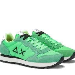 Scarpe Uomo Sun68 Sneakers Tom Solid Verde Fluo - Z35101