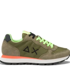 Scarpe Uomo Sun68 Sneakers Tom Fluo Militare - Z35102