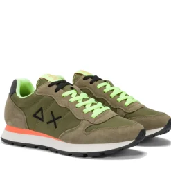 Scarpe Uomo Sun68 Sneakers Tom Fluo Militare - Z35102