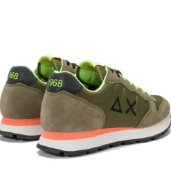 Scarpe Uomo Sun68 Sneakers Tom Fluo Militare - Z35102