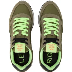 Scarpe Uomo Sun68 Sneakers Tom Fluo Militare - Z35102