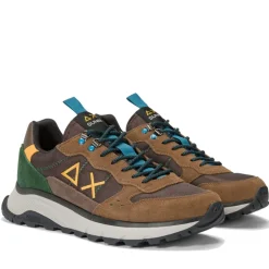 Scarpe Uomo Sun68 Sneakers Fire and Camping Colore Marrone - Z44128
