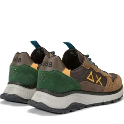 Scarpe Uomo Sun68 Sneakers Fire and Camping Colore Marrone - Z44128