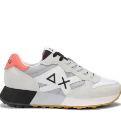 Scarpe Uomo Sun68 Sneakers Jaki 2.0 Bicolor Bianco - Grigio Chiaro