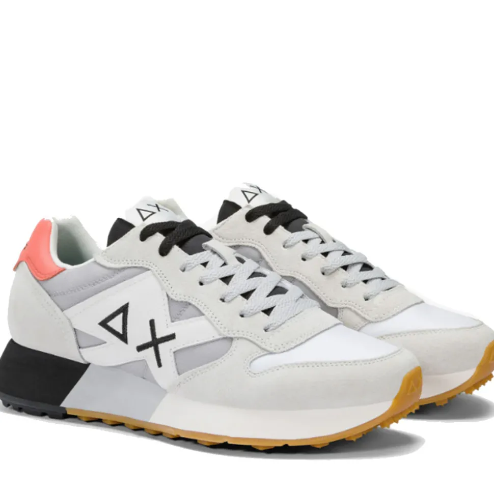 Scarpe Uomo Sun68 Sneakers Jaki 2.0 Bicolor Bianco - Grigio Chiaro