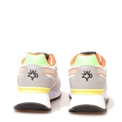 Scarpe Uomo W6YZ Sneakers Yak-M. in Tessuto Tecnico e Suede colore White Iridescent