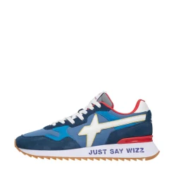 Scarpe Uomo W6YZ Sneakers Yak-M. in Tessuto Tecnico e Suede colore Bluette Oltremare White