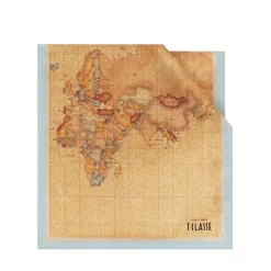 Sciarpa 45 x 180 cm 1A Classe Alviero Martini in Seta stampa Geo Classic e Azzurro Artico 3248